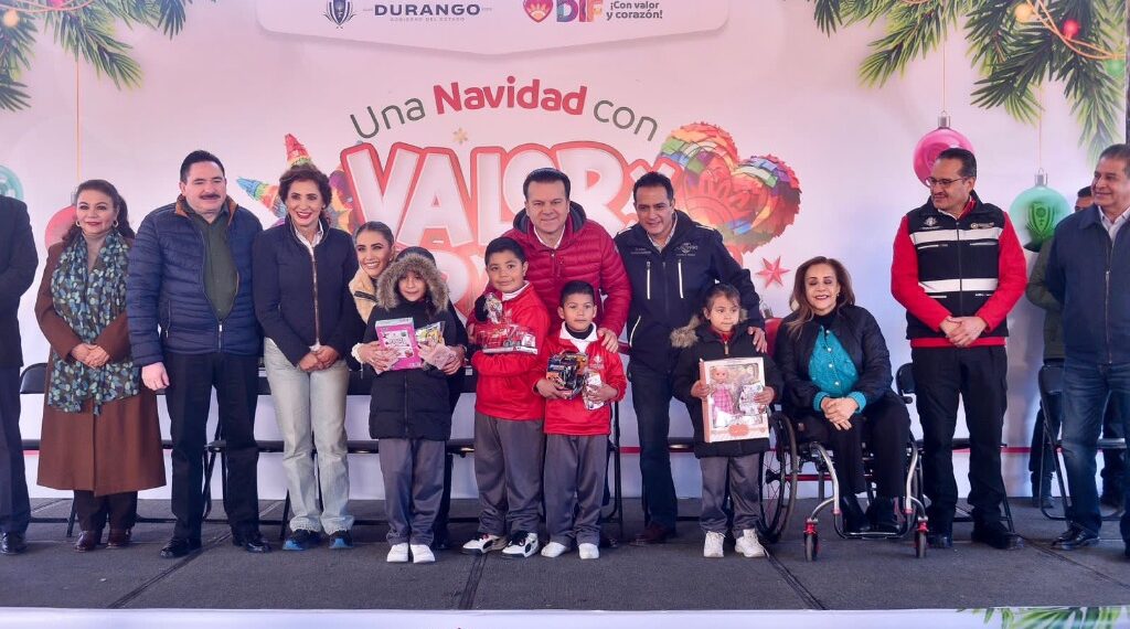 Juguetes y aguinaldos para más de 300 mil niños duranguenses; arranca Marisol y Esteban caravana “Una Navidad con Valor y Corazón 2023”