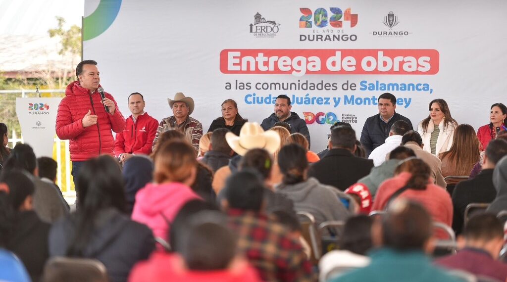 Antes no nos visitaban los Gobernadores, ahora vino Esteban y nos trajo obras: habitantes de Monterrey, Lerdo