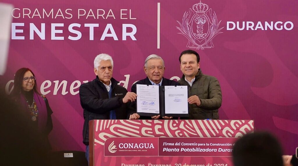 Aplaude Presidente AMLO gestión de Esteban y aprueba Planta Potabilizadora para la capital