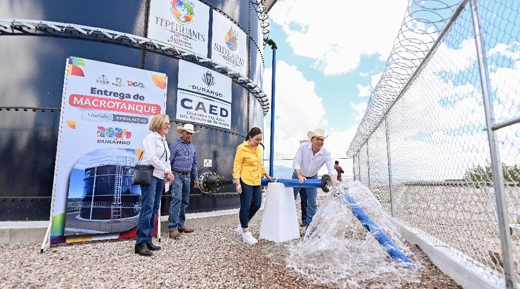 Tepehuanes levanta bandera blanca en agua potable con obras que les lleva Esteban