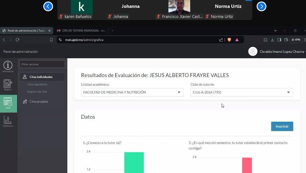 UJED implementa una nueva plataforma para trabajar las Tutorías