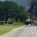 Comerciante duranguense fue afectado por incendio de vehículos en carretera a Mazatlán