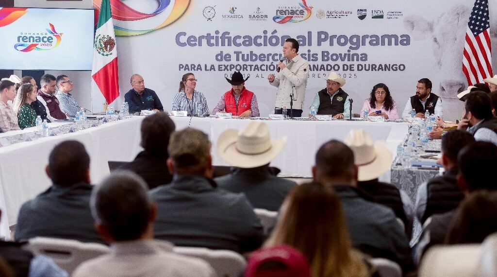 Durango continúa con su estatus ganadero para la exportación, anuncia gobernador Esteban