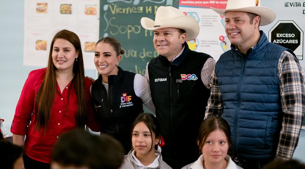 Marisol y Esteban refuerzan el compromiso con la nutrición infantil en Santiago Papasquiaro al equipar tres comedores escolares