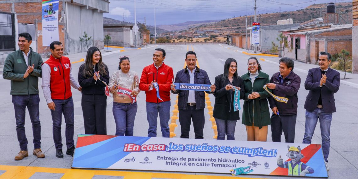 En unidad la palabra se cumple y da resultados. Toño Ochoa entrega la calle Temazcal