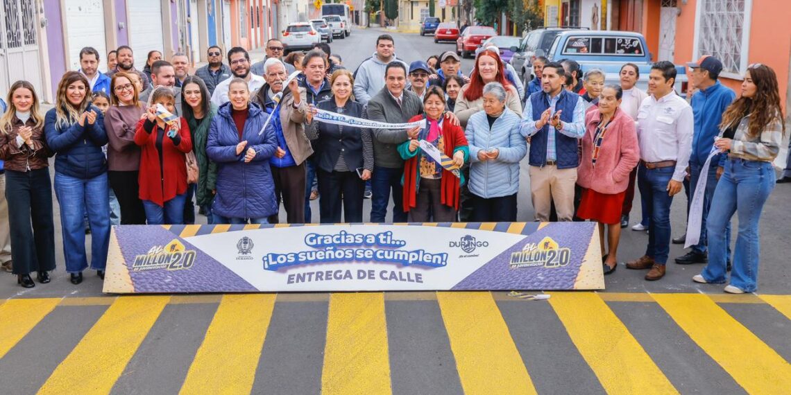 Con el predial, Durango renueva calles del Centro Histórico con calidad y transparencia.