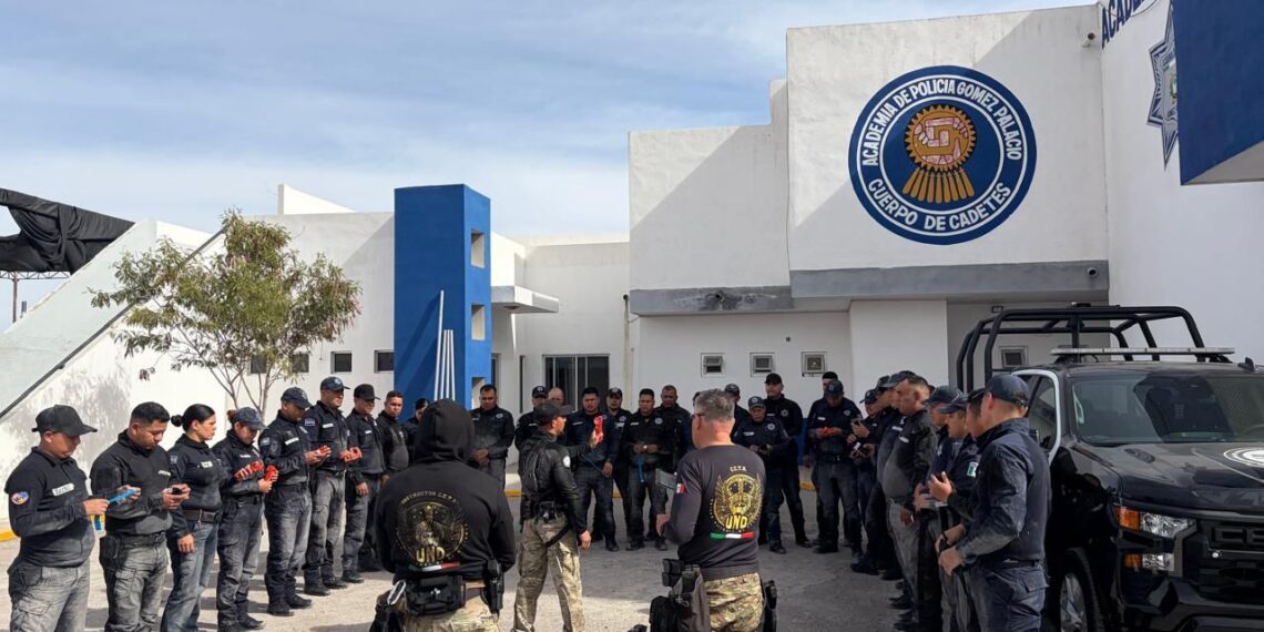 Gómez Palacio, primer municipio del país en recibir capacitación federal en tácticas de reacción policial