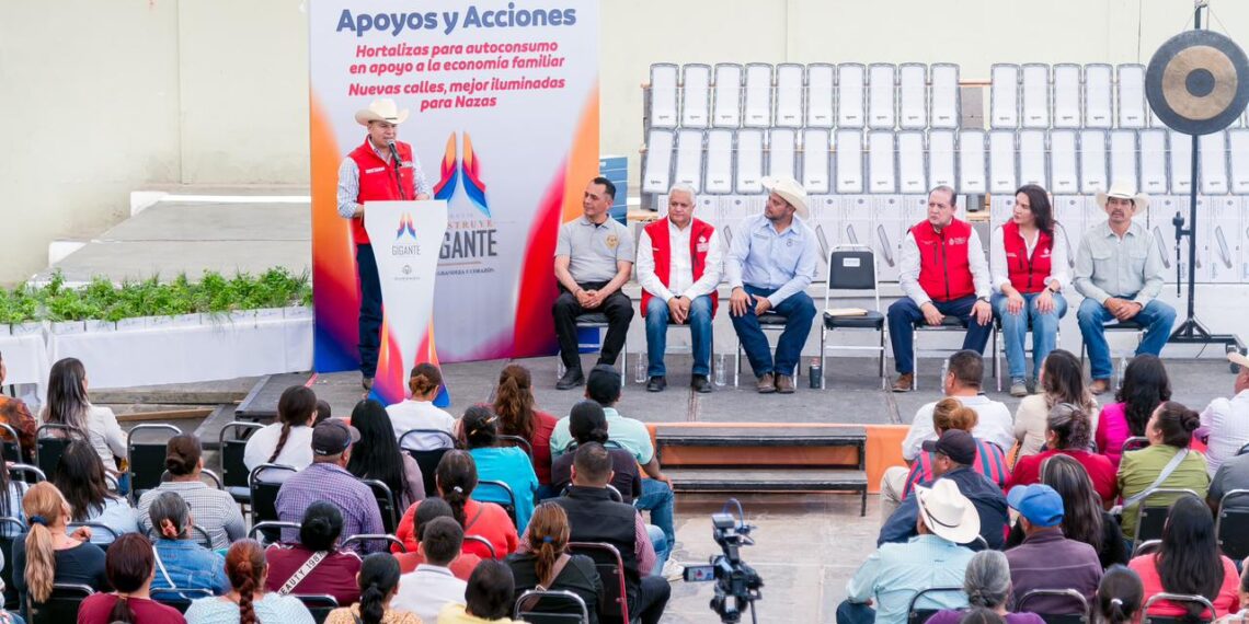 Gobernador Esteban lleva nuevos espacios deportivos, mejor alumbrado y mayor seguridad a Nazas