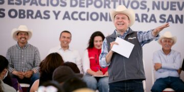 En la recta final de la gira por los 39 municipios, Esteban lleva pozo, redes de agua, drenaje, un puente vado y más para mejorar la vida en San Bernardo