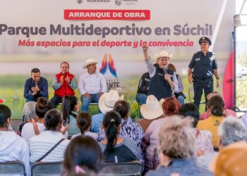 Habitantes de Súchil reconocen obras del gobernador Esteban que mejoran espacios deportivos y de convivencia para jóvenes y familias