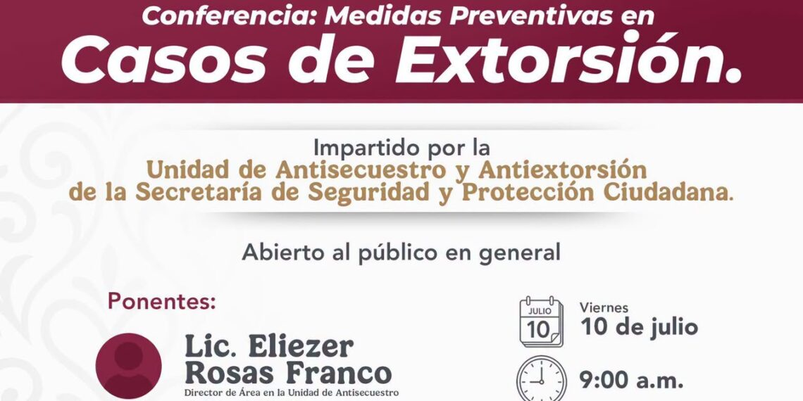 Invita Betzabé Martínez a conferencia sobre extorsiones tras reunión con García Harfuch