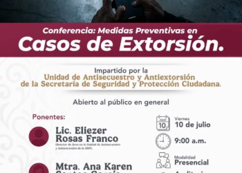 Invita Betzabé Martínez a conferencia sobre extorsiones tras reunión con García Harfuch