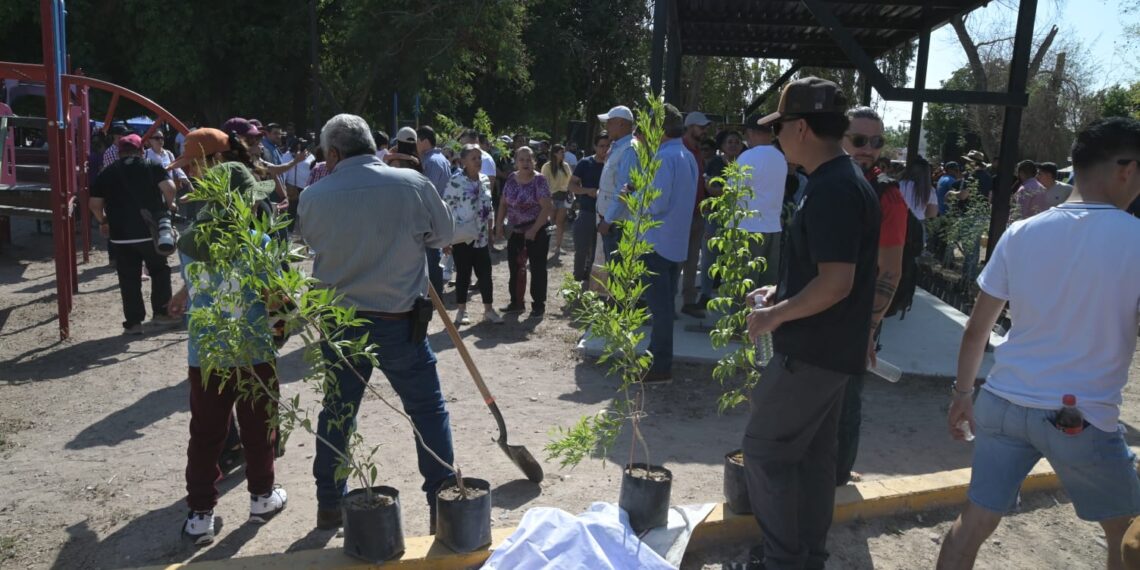 Betzabé Martínez encabeza jornada de reforestación en el Parque 5 de Mayo