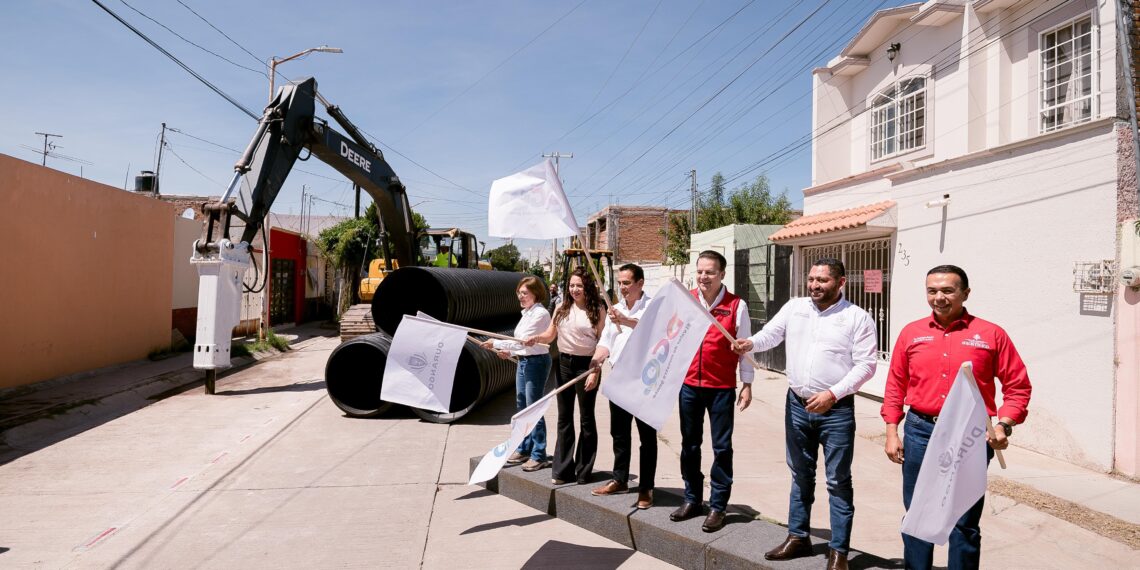 Colector Andrómeda reducirá riesgo de inundaciones en once colonias de Durango; inician Esteban y Toño última etapa de la obra
