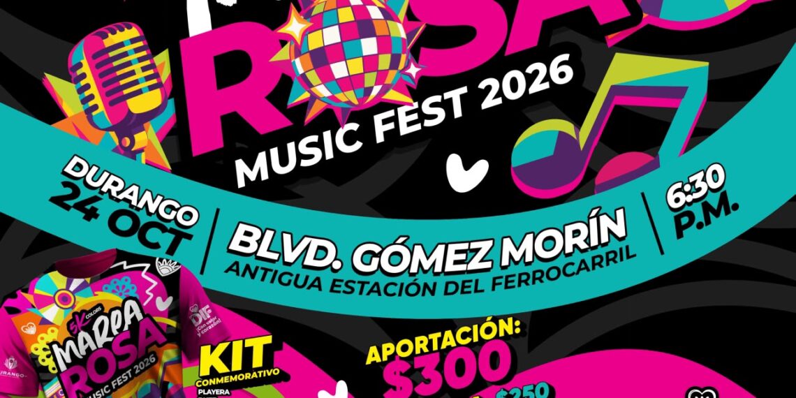 Invita DIF Estatal a la carrera Marea Rosa 2026 en Durango, con explosión de color y ritmo