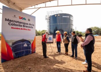 Avanza construcción de macrotanque que mejorará el abasto de agua a más de 9 mil habitantes en Nombre de Dios